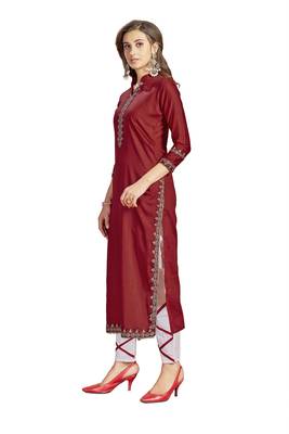 Maroon stone cotton salwar 3