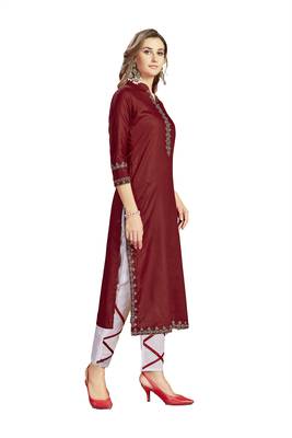 Maroon stone cotton salwar 4