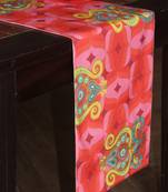 orange printed polyester table runner