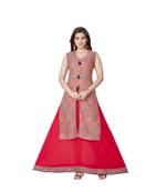 pretty women Red Modal 3/4th Sleeves Printed Women's Kurti