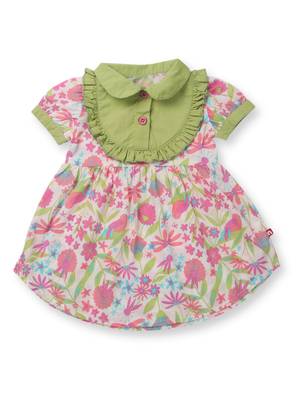 Multicolor printed cotton girls-dresses 1