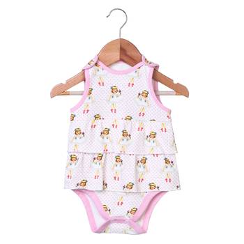 Multicolor printed cotton girls-dresses 1