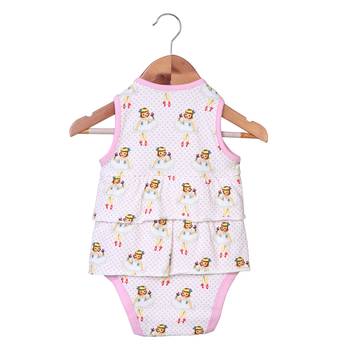 Multicolor printed cotton girls-dresses 2