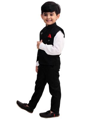 fourfolds boy's 3-piece suit 3