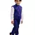 Blue plain cotton silk boys-suit