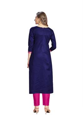 Blue embroidered cotton salwar 2
