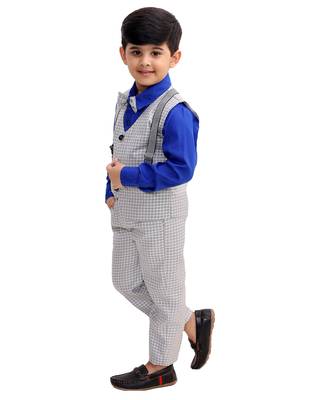 fourfolds boy's 3-piece suit 3