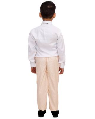 Fawn plain cotton silk boys-suit 4