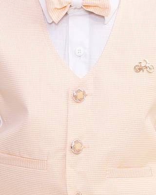 Fawn plain cotton silk boys-suit 5