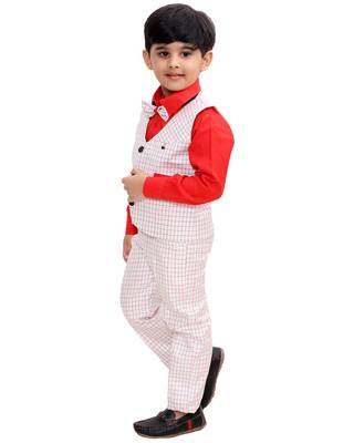 fourfolds boy's 3-piece suit 3