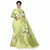 Light Green Printed Cotton Poly Saree With Blouse
