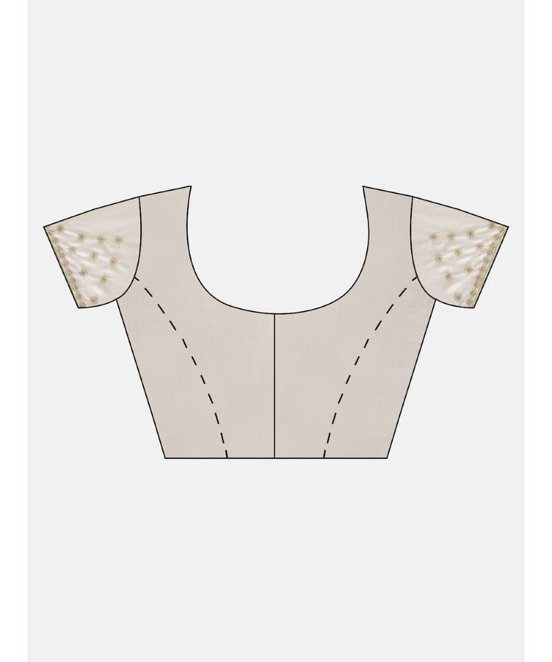 Ada Hand Embroidered White Faux Georgette Lucknowi Chikankari Women Saree With Blouse - A100116