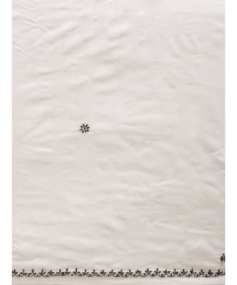 Ada Hand Embroidered Chikankari White Cotton Women Saree with Blouse - A100145 4