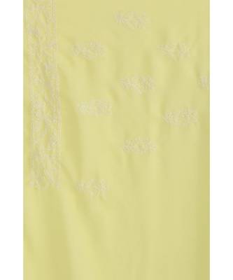 Ada Floral HAND EMBROIDERED LEMON GEORGETTE CHIKANKARI WOMEN SAREE WITH BLOUSE - A183216 5