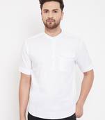 White plain pure cotton men-kurtas