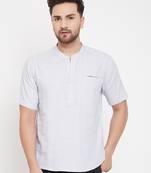 White plain pure cotton men-kurtas