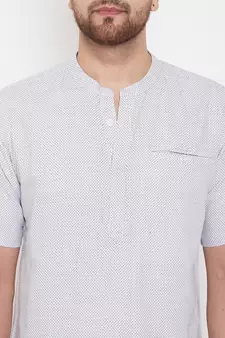 White plain pure cotton men-kurtas