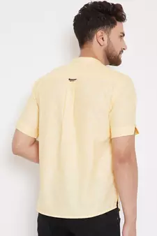 Yellow plain pure cotton men-kurtas