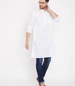 White woven pure cotton men-kurtas