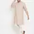Beige woven pure cotton men-kurtas