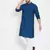 Blue plain viscose rayon men-kurtas