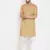 Beige woven pure cotton men-kurtas