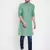 Green plain pure cotton men-kurtas