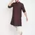 Maroon woven pure cotton men-kurtas