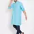 Blue plain pure cotton men-kurtas