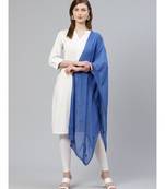 Ada Hand Embroidered Blue Georgette Dupatta - A100451