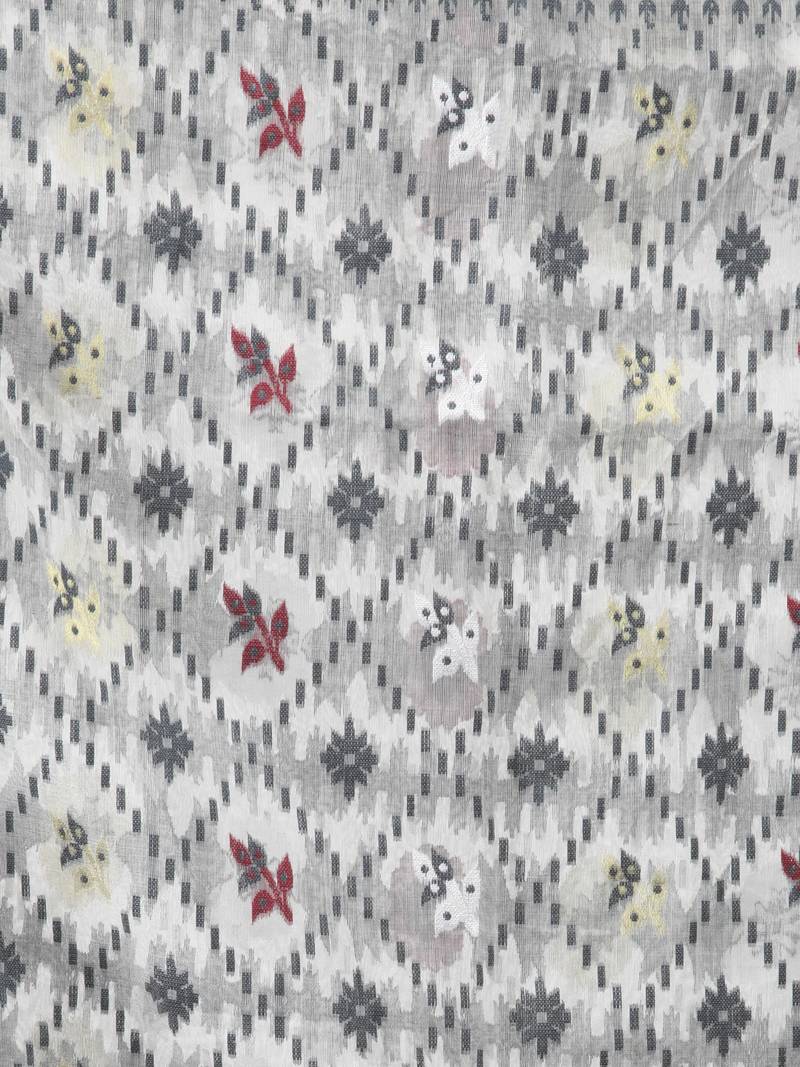 white hand woven cotton jamdani sarees