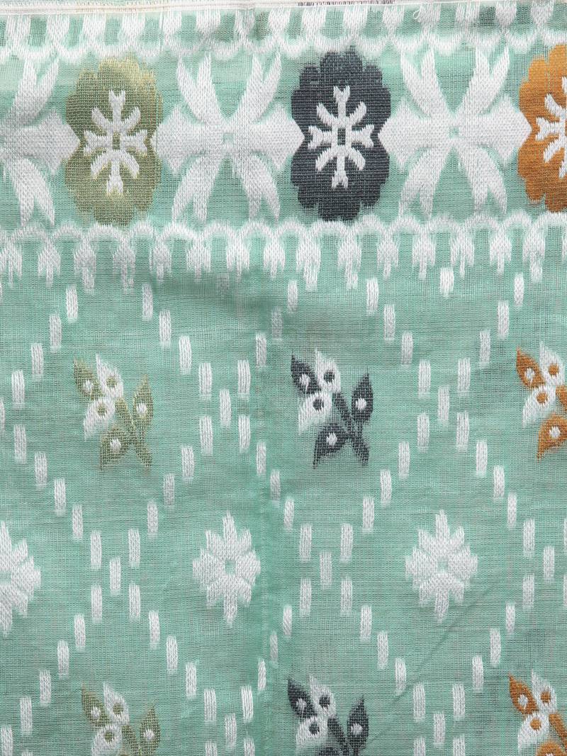 Multicolor Hand Woven Cotton Jamdani Sarees Without Blouse