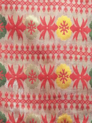 Beige Hand Woven Cotton Jamdani Sarees Without Blouse 4