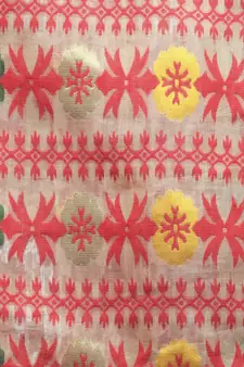 Beige Hand Woven Cotton Jamdani Sarees Without Blouse