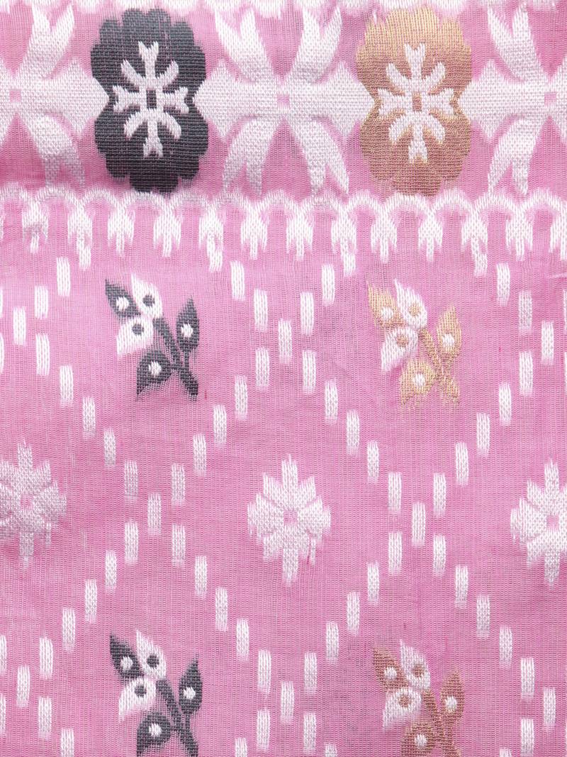 pink hand woven cotton jamdani sarees