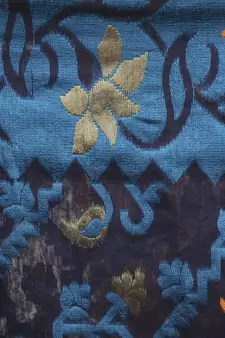 Blue Hand Woven Cotton Jamdani Sarees Without Blouse