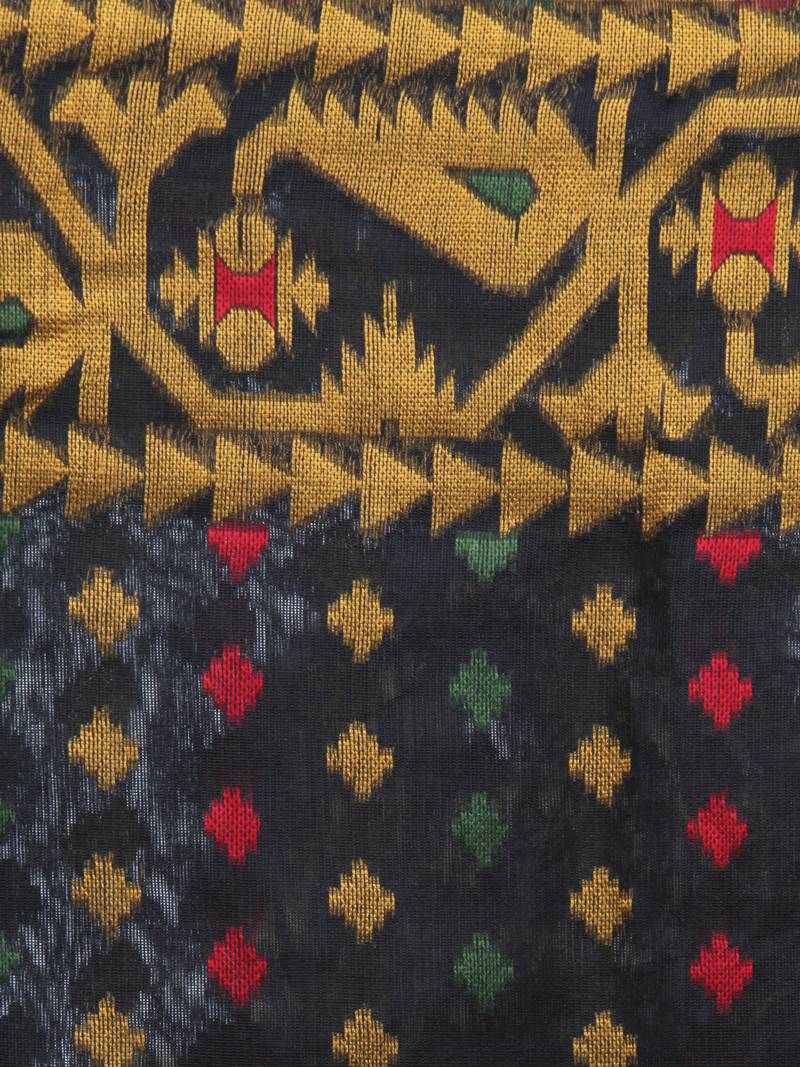 black hand woven cotton jamdani sarees