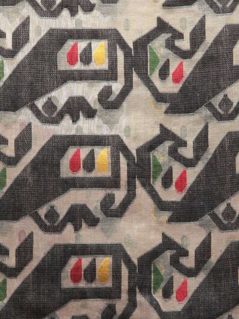 beige hand woven cotton jamdani sarees