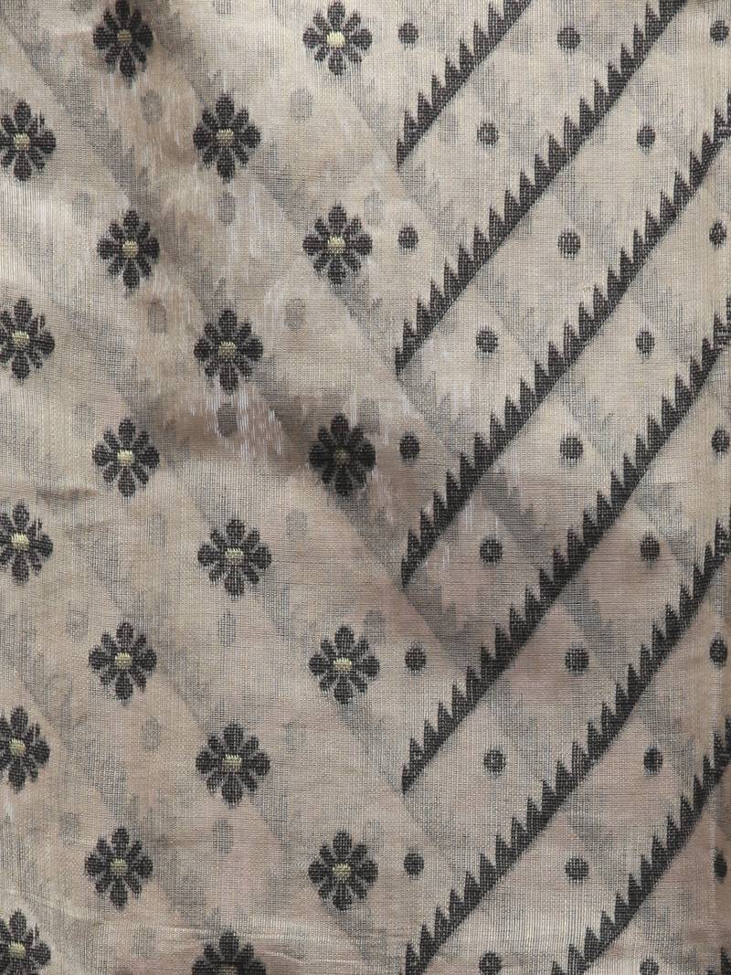 beige hand woven cotton jamdani sarees