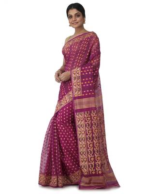 multicolor hand woven cotton jamdani sarees 2