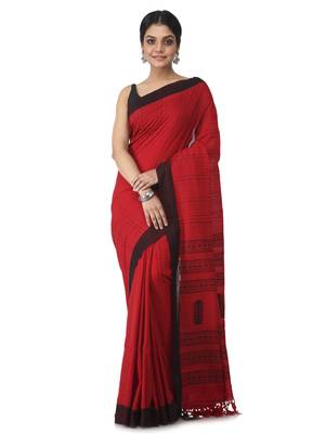 red hand woven pure cotton handloom sarees 1