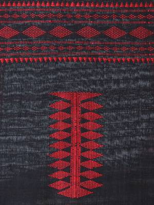 black hand woven pure cotton handloom sarees 4