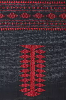 black hand woven pure cotton handloom sarees