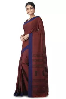 multicolor hand woven pure cotton handloom sarees
