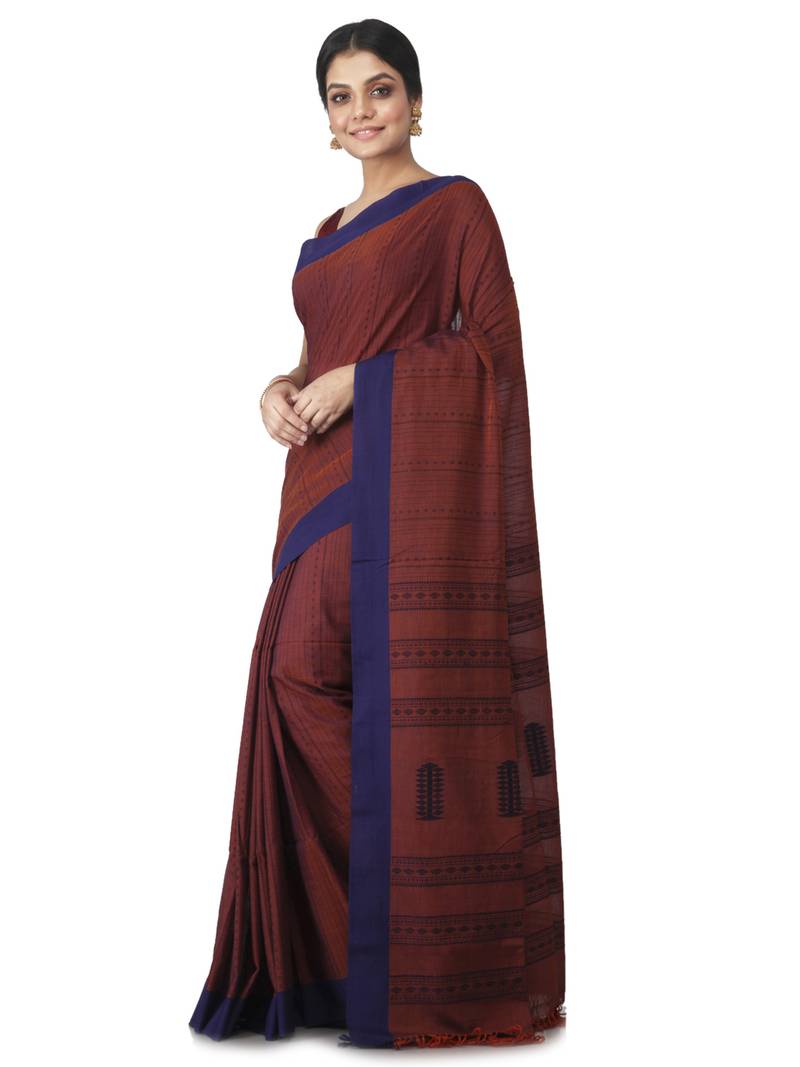 multicolor hand woven pure cotton handloom sarees