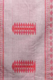 light red hand woven pure cotton handloom sarees