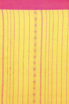 yellow hand woven pure cotton handloom sarees
