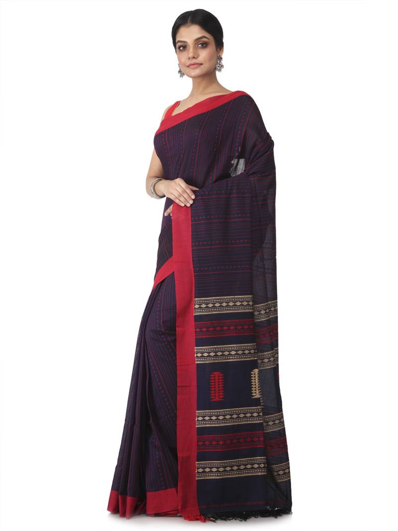 multicolor hand woven pure cotton handloom sarees