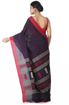multicolor hand woven pure cotton handloom sarees