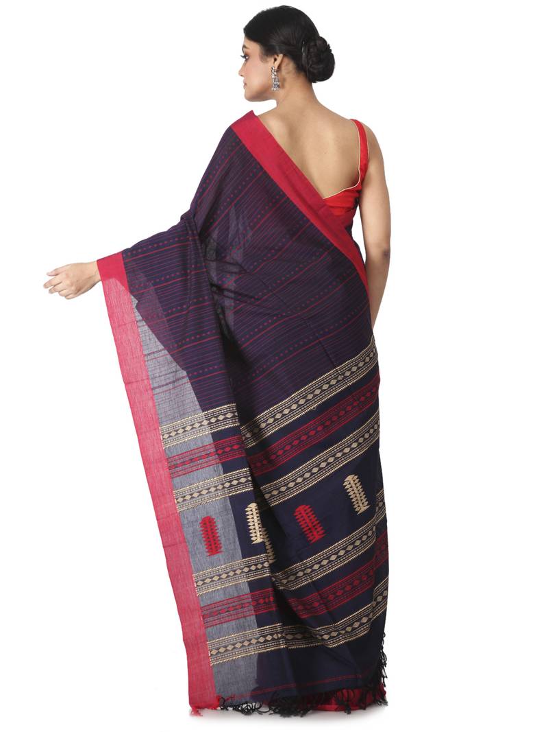 multicolor hand woven pure cotton handloom sarees